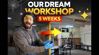 We Transformed a Ruined Workshop Space Into Our Dream Studio (Start to Finish) 5 weeks in 18 minutes