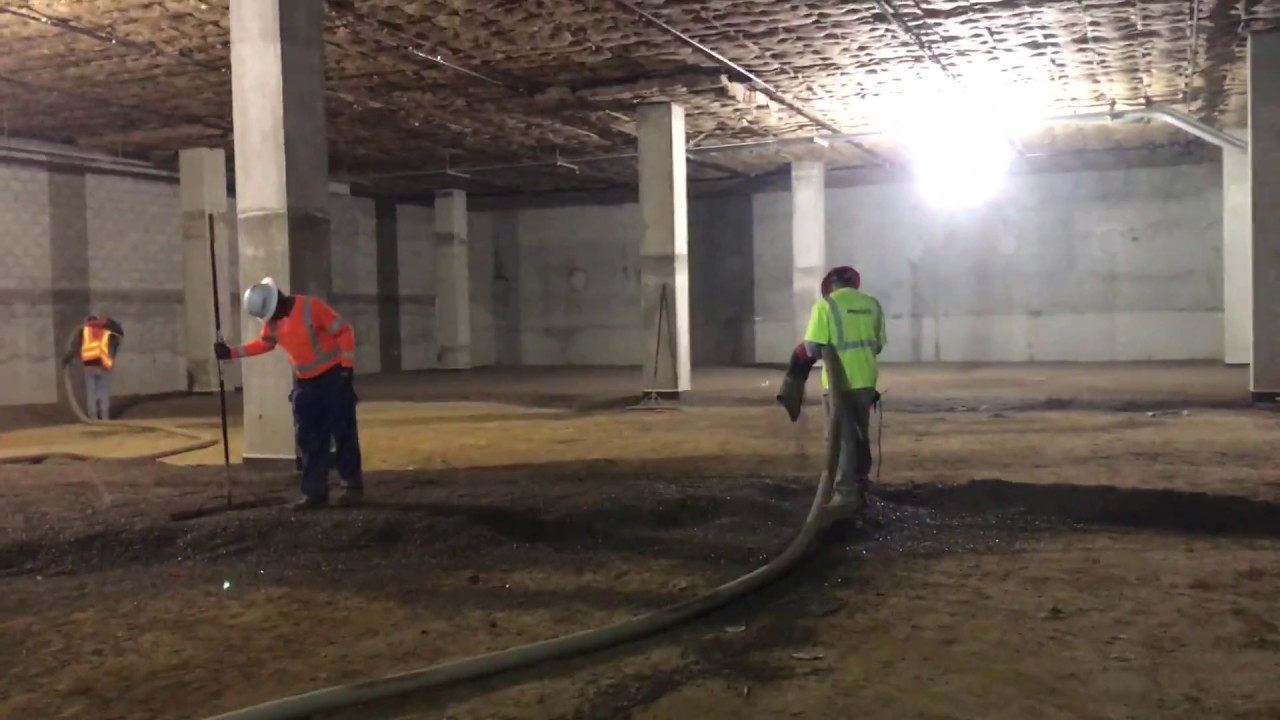 Pumping 400 Tons of Pea Gravel for a Slab on Grade