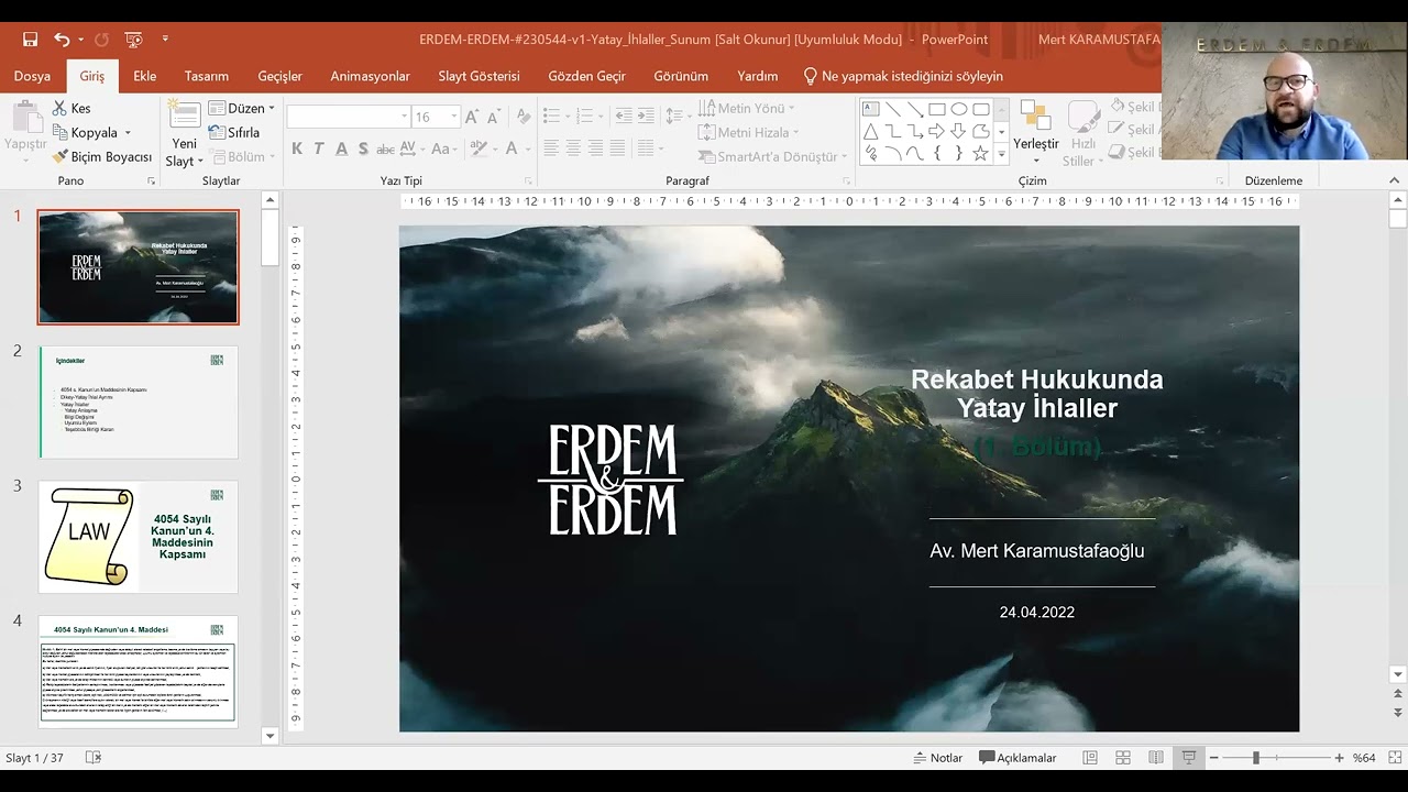 Av. Mert Karamustafaoğlu: Rekabet Hukuku-5: Rekabet Hukukunda Yatay İhlaller