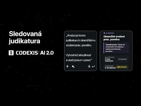 CODEXIS | AI 2.0 | Sledovaná judikatura