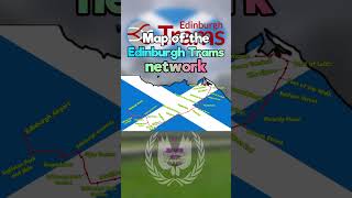 Map of the Edinburgh Trams Network 🚈 #edinburgh #mapping #shorts #viral