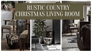 Rustic Country Farmhouse Style Christmas Living Room | Double Wide Mobile Home Decorating