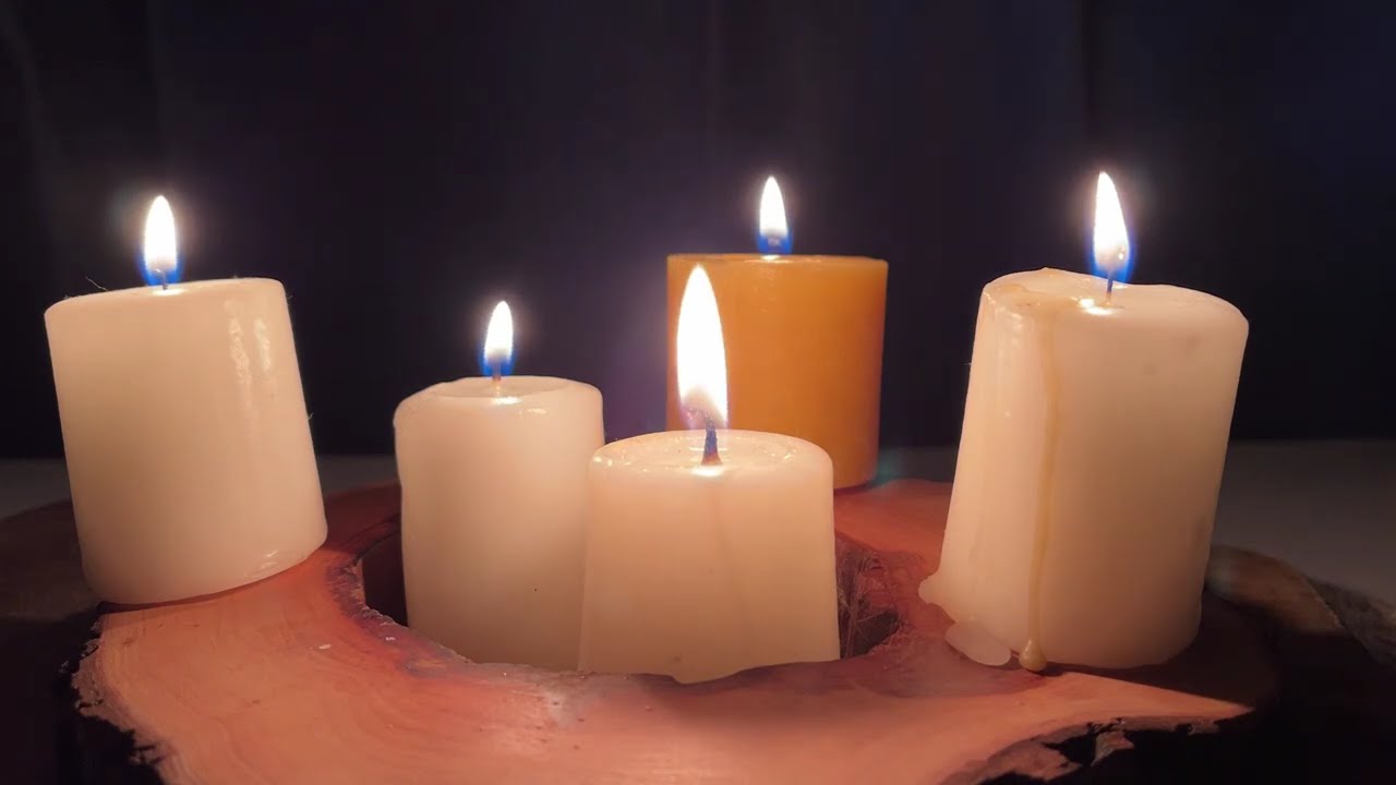 Burning Candles in the Dark | Relaxing Ambient Video 
