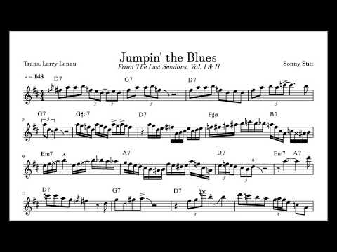 Sonny Stitt's Solo on "Jumpin' the Blues" (Alto Sax Transcription)