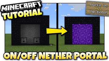 Minecraft Bedrock - AUTO NETHER PORTAL ⚡ On & Off ⚡ Tutorial - PS4 / MCPE / Xbox / Windows / Switch