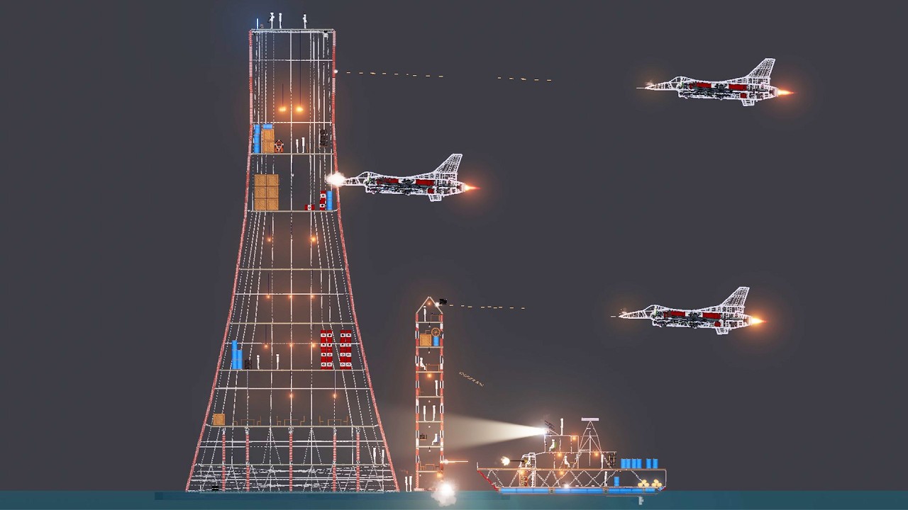 F-16 / Warships ATTACKS in People Playground