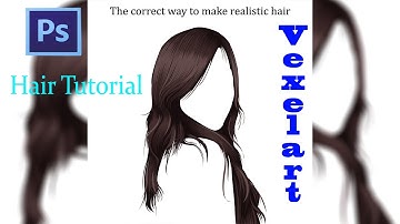 Vector Art/Vexel Art - [Hair Tutorial] {Timelapse} using Photoshop CS6