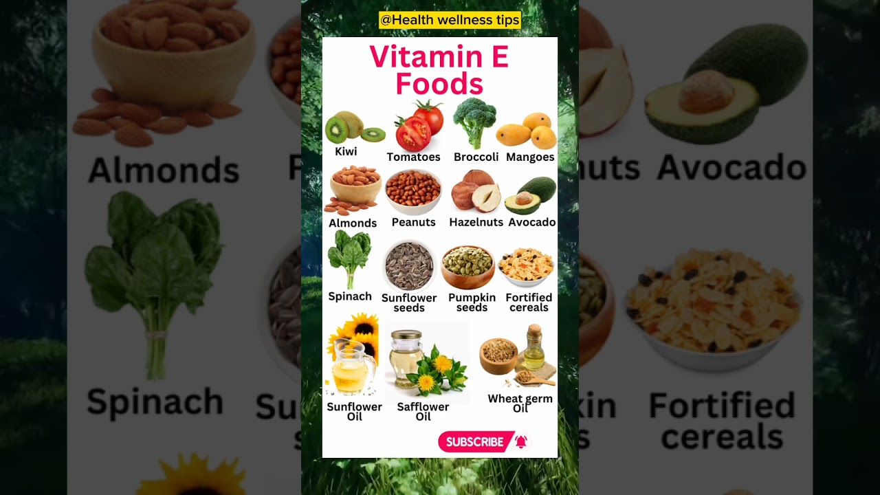 Top Vitamin E Foods for Glowing Skin & Strong Immunity! 🥑🌻🥭 