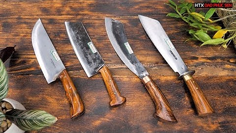 ĐẸP XUẤT SẮC 4 MẪU DAO ĐI RỪNG KHÔNG VỎ - HÀNG CHUẨN CỦA HTX DAO PHÚC SEN