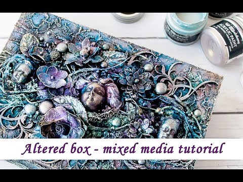 Altered box with Opal Magic paints - mixed media tutorial