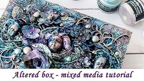 Altered box with Opal Magic paints - mixed media tutorial