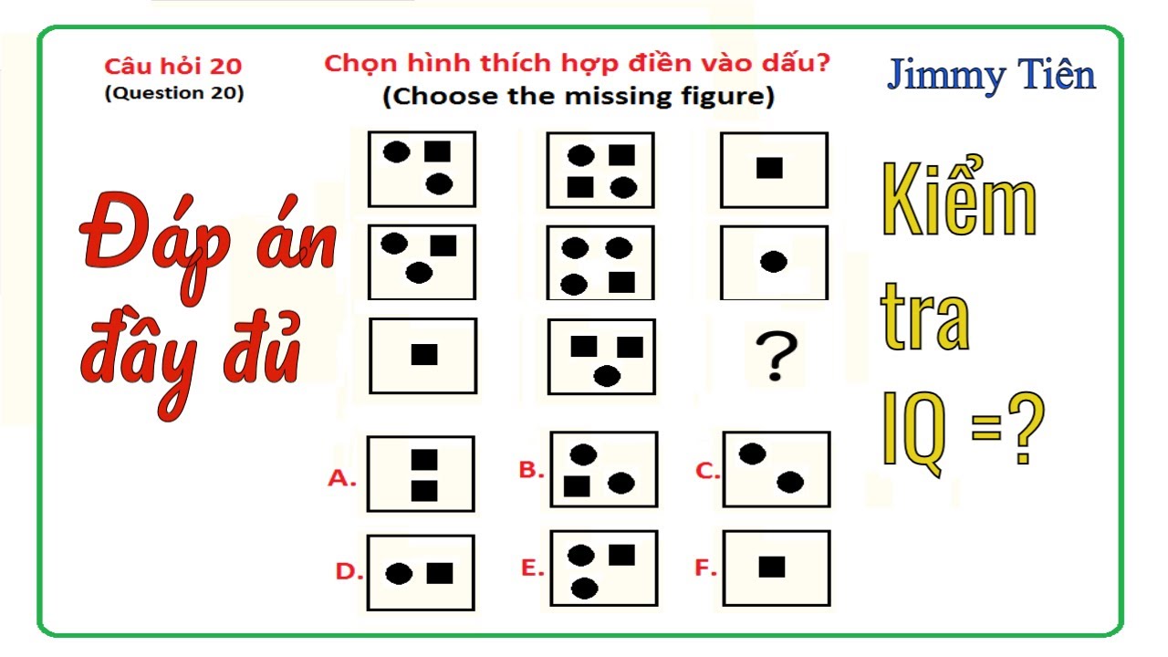 BÀI THI TRẮC NGHIỆM IQ THEO CHUẨN QUỐC TẾ | INTERNATIONAL STANDARD IQ ...