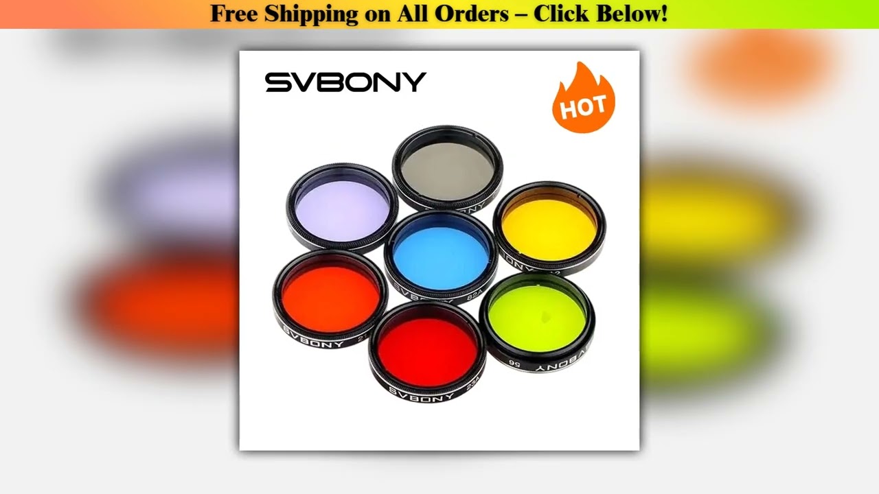 SVBONY Filter 125 Moon CPL FilterFive Color Filter Kit for Enhance LunarPlanetary View Reduces Ligh
