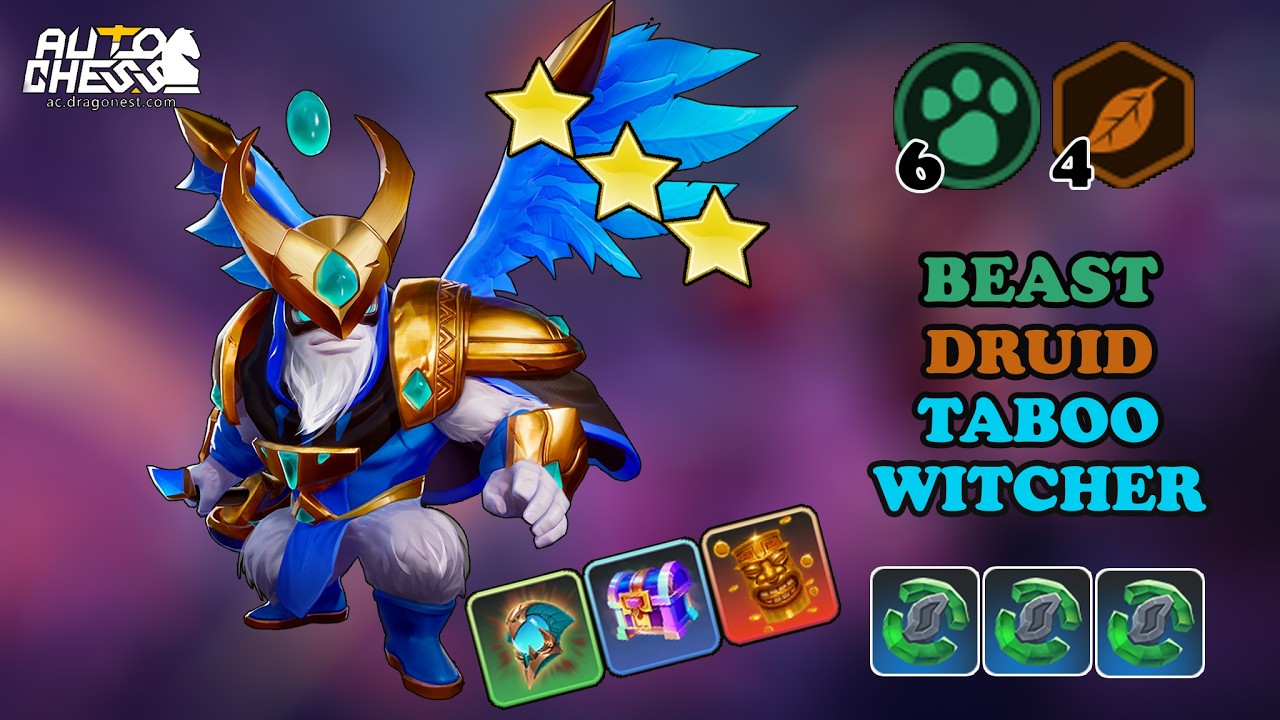 JUST 1 HP EVERTHING CHANGES AFTER TABOO WITCHER⭐⭐⭐ENTRY !!! - Auto Chess Mobile