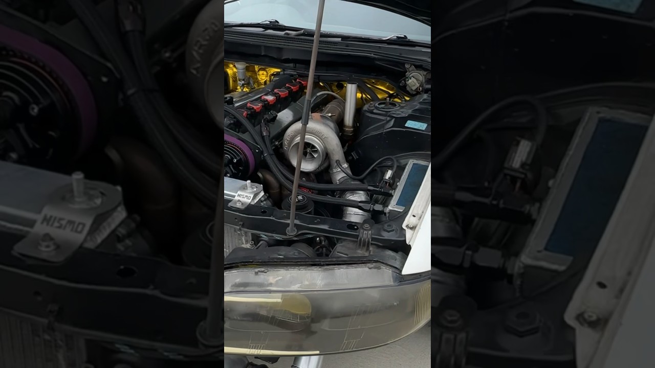 Big Garrett Turbo JDM Nissan Skyline R33 🔥🤯 OC cars and coffee carshow