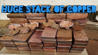 weighing up my copper stack! and assessing the damage on the devil forge!