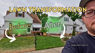 Satisfying Lawn Transformation Start to Finish | From Dirt to Green Grass 