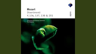 Divertimento in D Major, K. 136 "Salzburg Symphony No. 1": III. Presto