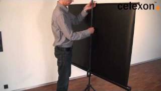 Celexon Stativleinwand Aufbau