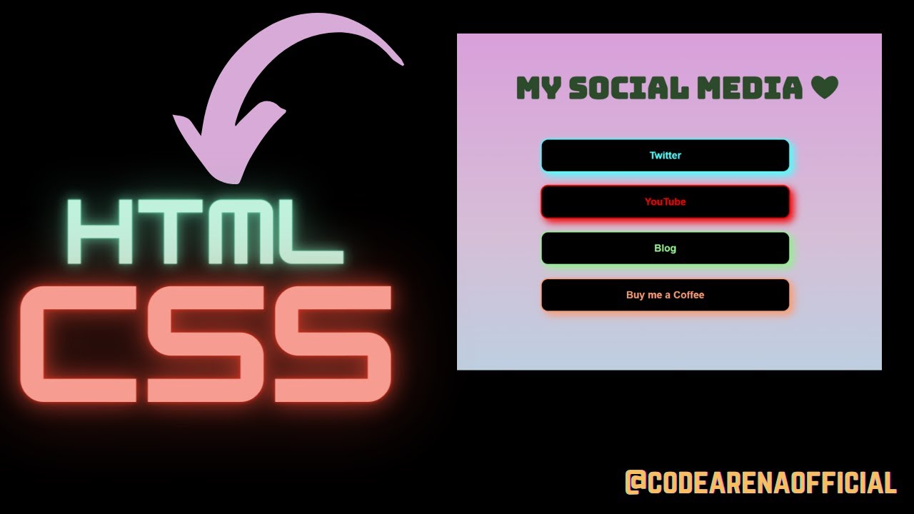 How to make Social Media's Platform with HTML and CSS - YouTube