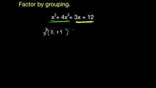 Factor by Grouping