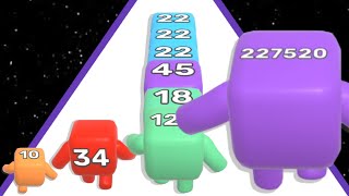 Level Up Numbers: Numbers Run 3D Match Color Games Stack Master (Lvls 1-25)