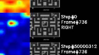 Ms Pacman Grad-CAM (A3C Deep Reinforcement Learning)