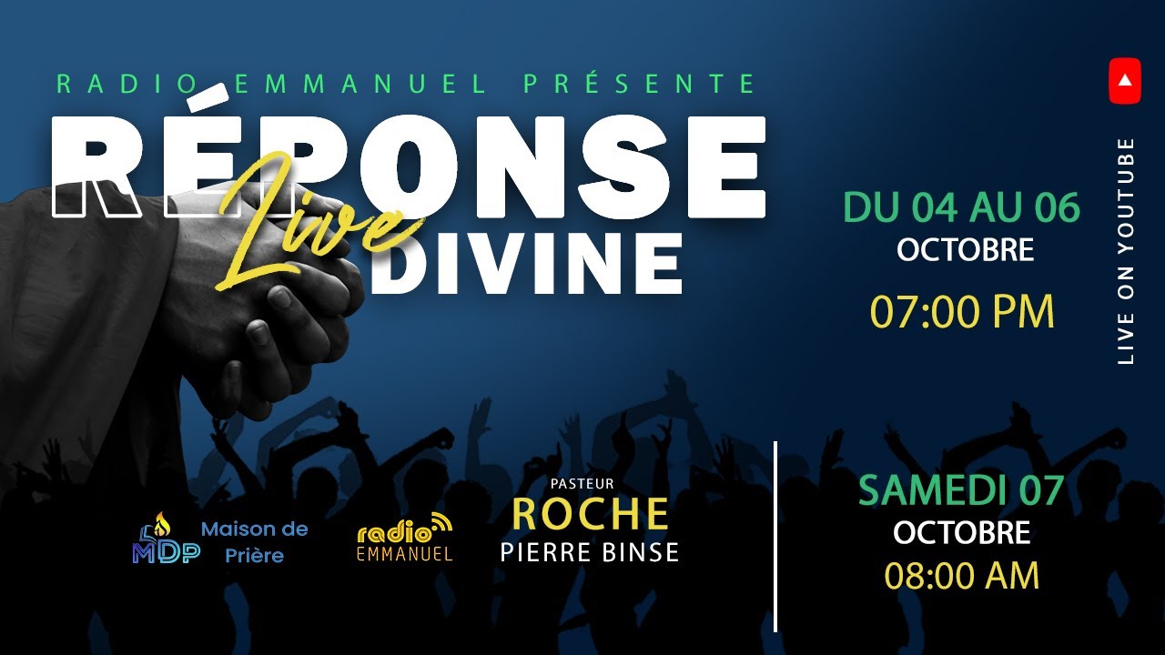 MAISON DE PRIÈRERÉPONSE DIVINE 2 (RADIO EMMANUEL) Past P.B. Roche