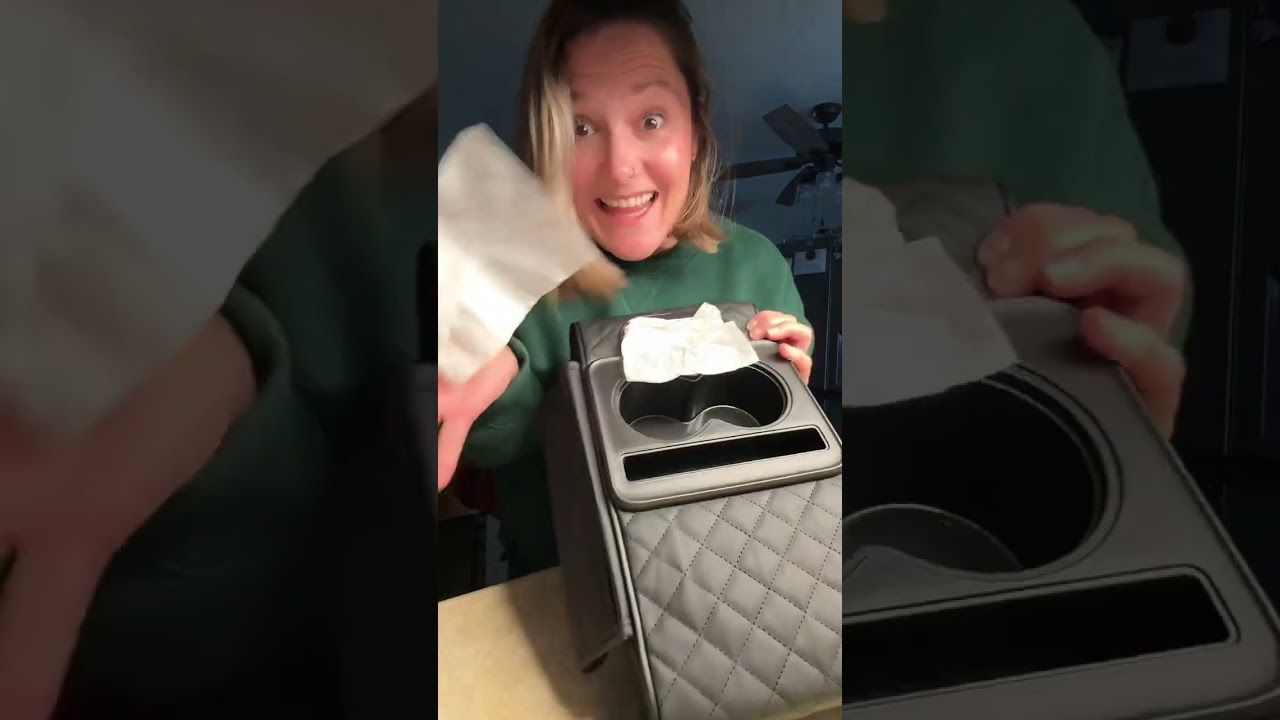 I kept seeing videos of this leather car armrest organizer all over TikTok