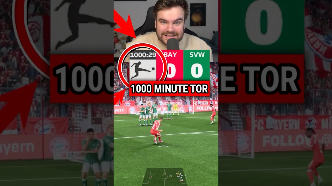 Was passiert, wenn in der 1000. Minute ein Tor erzielt wird? 😳⏱️⚽