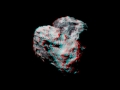 Comète 67p Tchouri,Anaglyphe 3D rotation
