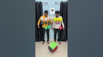 Roll Dice 🎲 With Multi Colour Pop Balloon Challenge #shorts