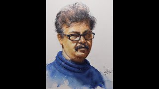 Online Watercolour Portrait Class Demo Artist By Achintya Hazra