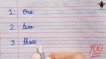 Cursive Writing - (1 to 10) | how to write 1 to 10 in cursive writing 🔥