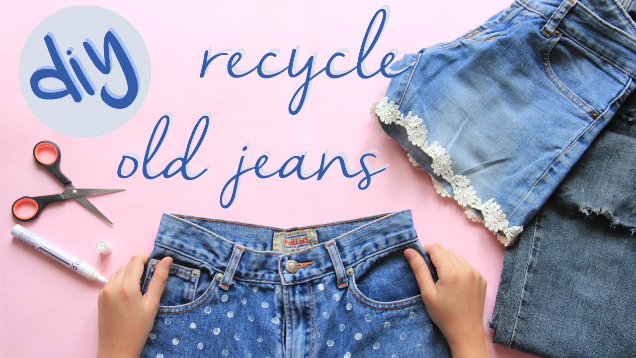 Easy DIY Renew Your old Jeans | INDONESIA - YouTube