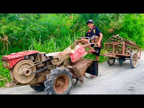 Video Hành Trình Láy Máy Cày Trên Đường Quê 