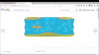 Google Doodle Slalom Canoe 2012 World Record - 13.500s