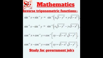 Inverse Trigonometric functions #maths #shorts #studyforgovernmentjob