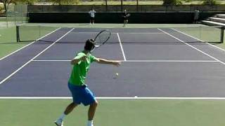 Tomas Berdych Groundstroke Rally in Slow Motion (210 fps)