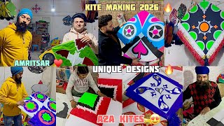 KITE MAKING IN AMRITSAR 2026 😍| A2A KITES | KITE MAKING VIDEO | DESIGNER KITES 🔥| #kite #kitemaker