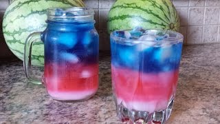 How to make Red, White and Blue Patriotic Punch July 4th