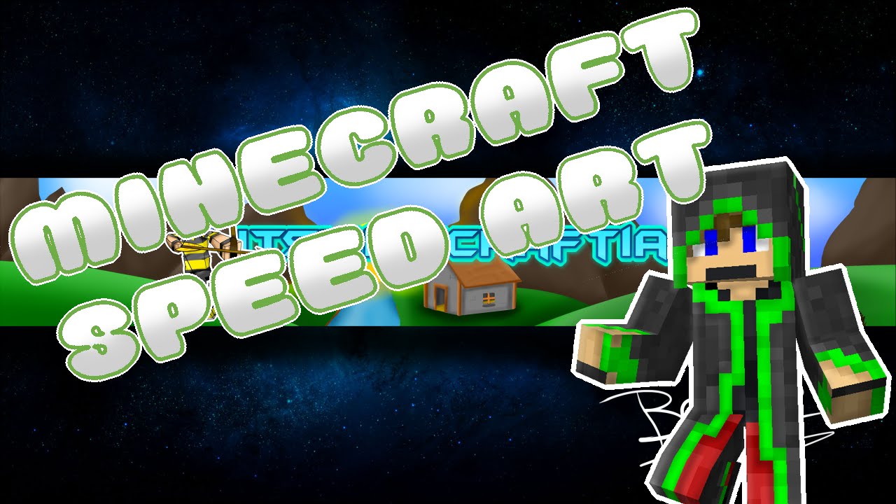Minecraft Speed Art - ItsMinecraftian Banner - YouTube