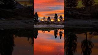 Muhteşem Gün Batımı Ve Kar Yağışı