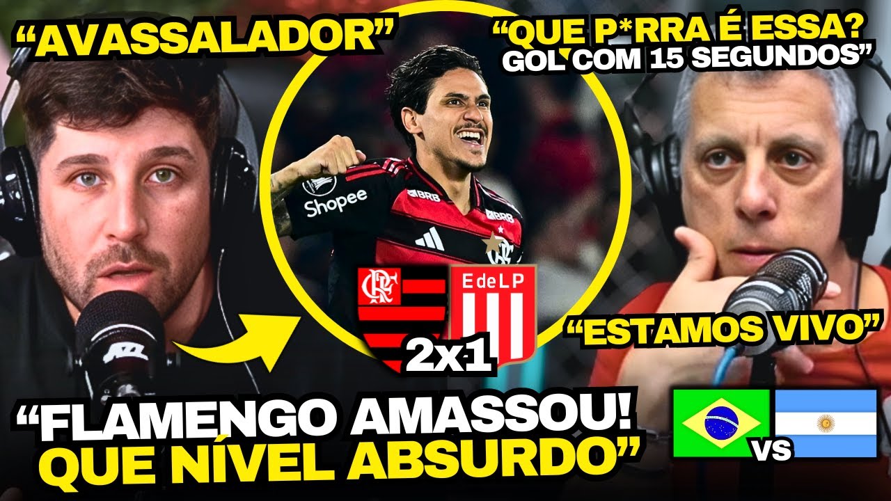 TV ARGENTINA FOI A LOUCURA COM FLAMENGO 2x1 ESTUDIANTES