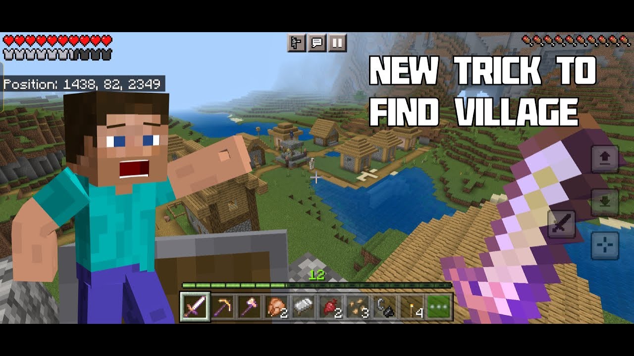 How to find Village Easily in Minecraft PE | NEW TRICK - YouTube