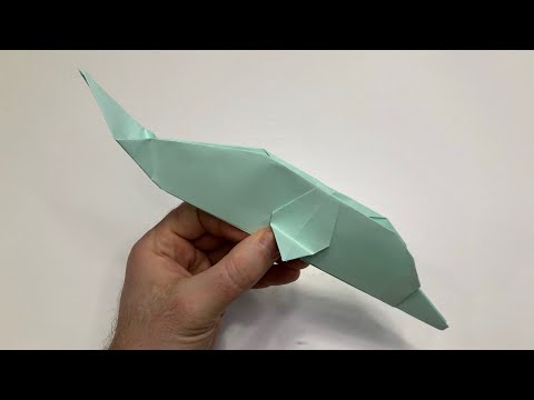Оригами ДЕЛЬФИН | Как сделать дельфина из бумаги | Origami DOLPHIN easy