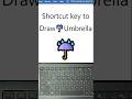 Shortcut key to draw an ☔ Umbrella | Ms Word Hidden trick #shortsvideo  #umbrella  #microsoftword