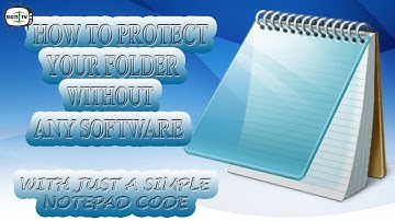 How to Lock Folder with Notepad - NO Software REQUIRED(TRICKS)