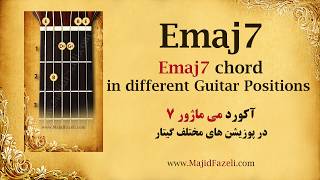 chord in different guitar positions - Emaj7 chord in different guitar positions - Emaj7