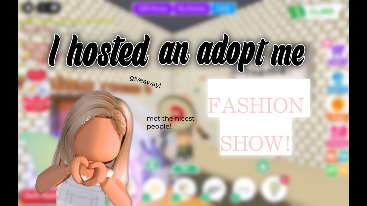 I hosted an adopt me fashion show! #adoptme #capcut #roblox #giveaway #viral #trending  #fashion